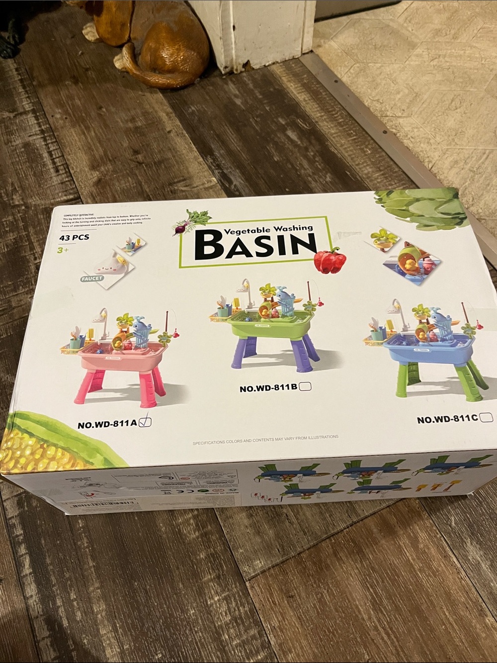 Vegetable Washing Basin Kids Bath Play Table - Pink and Green Options